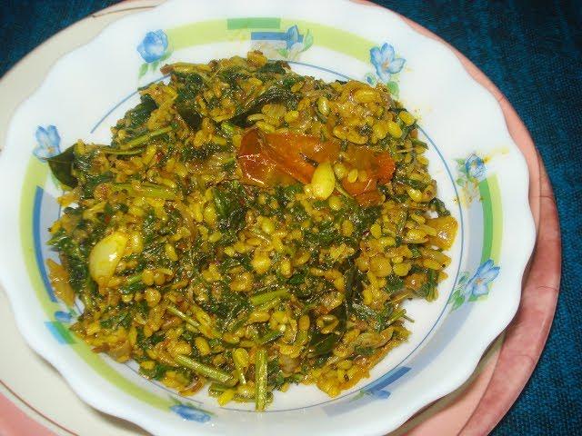 spinach green gram dal fry(Palak Moongdal Fry)