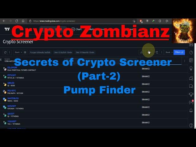 Secrets of Crypto Screener Tradingview (Part-2)