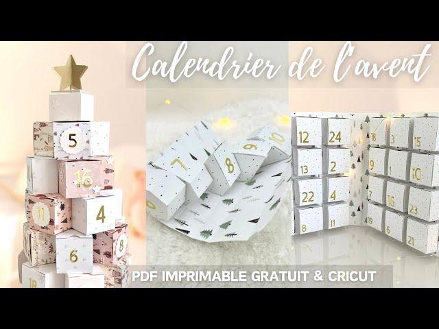 FABRIQUER GRATUITEMENT SON CALENDRIER DE L'AVENT | PDF & Cricut DIY création de Noël 