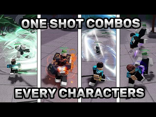 ALL ONE SHOT COMBOS OF EVERY CHARACTERS (NEW) | STRONGEST BATTLEGROUNDS