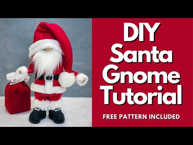 DIY Santa Gnome Tutorial/No sew gnome/Christmas Gnome/Standing Santa