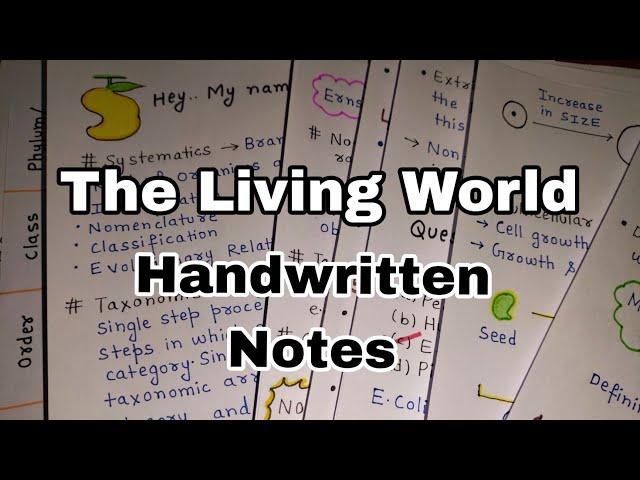 The Living World | Handwritten Notes | Class 11th | NEET | NCERT #neet2024 #neet #biology