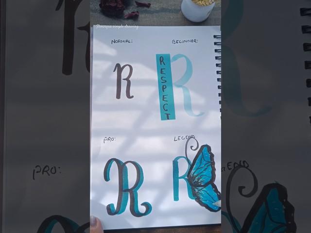 Lettering R #shorts #lettering #calligraphy