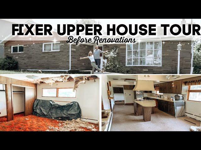 BUYING OUR FIRST FIXER UPPER | EMPTY HOUSE TOUR BEFORE RENOVATIONS   ‍️