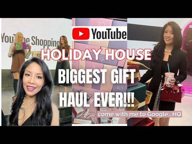 MASSIVE UNBOXING!  I VISITED GOOGLE HQ! | YouTube Holiday House Shopping Event   #youtubeshopping