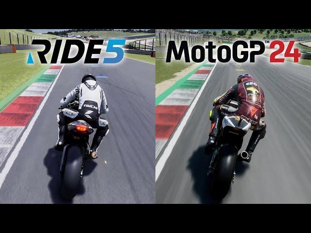 RIDE 5 vs MotoGP 24 | Gameplay Comparison