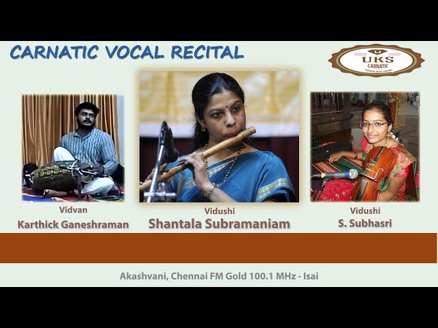 UKS CARNATIC Shantala Subramaniam Flute recital