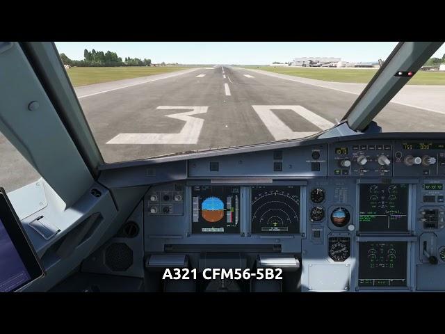 Fenix A319 & A321: CFM56-5B sound comparisons