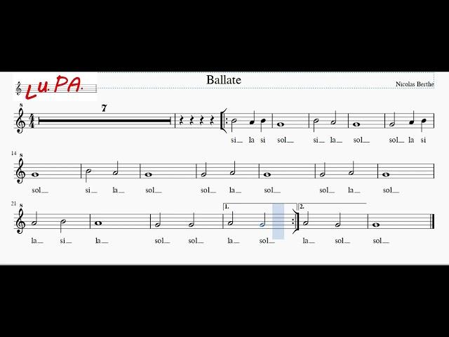 Ballade - Flauto dolce - Note - Spartito - Karaoke - Instrumental - Canto