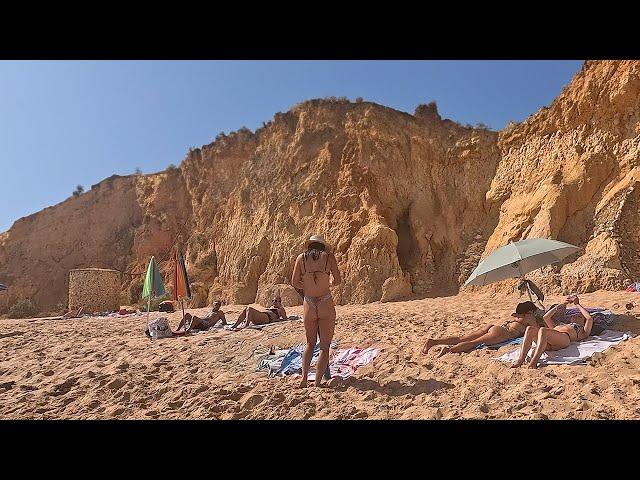 WALKING TOUR PRAIA do ALEMAO - a stunning Beach at the Algarve, Portugal 4K