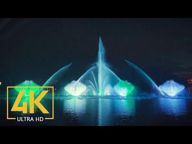 Fountain Light Show in Vinnytsia, Ukraine - 4K Relax Video with Music