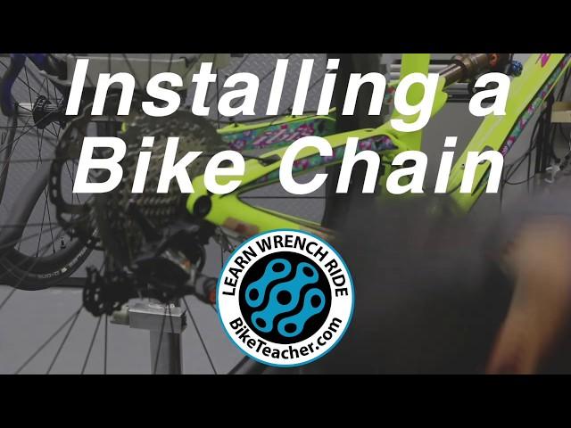 How to install a bike chain on a 1x11 speed drivetrain.