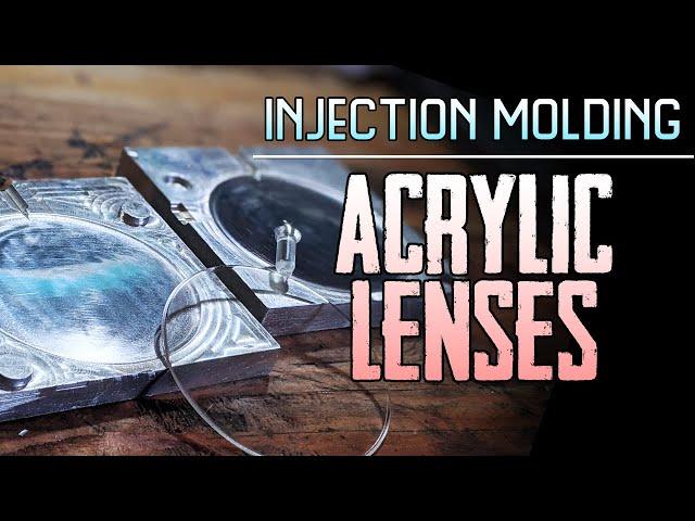 Machining an injection mold for acrylic lenses