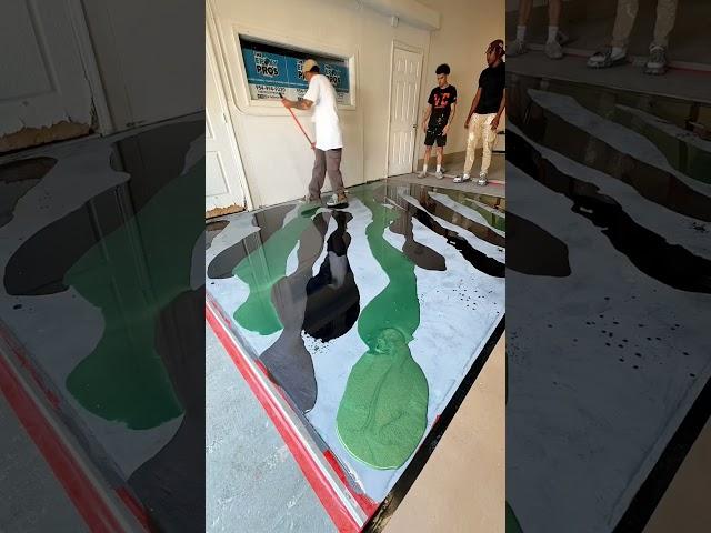 Teaching our students metallic epoxy floor install techniques