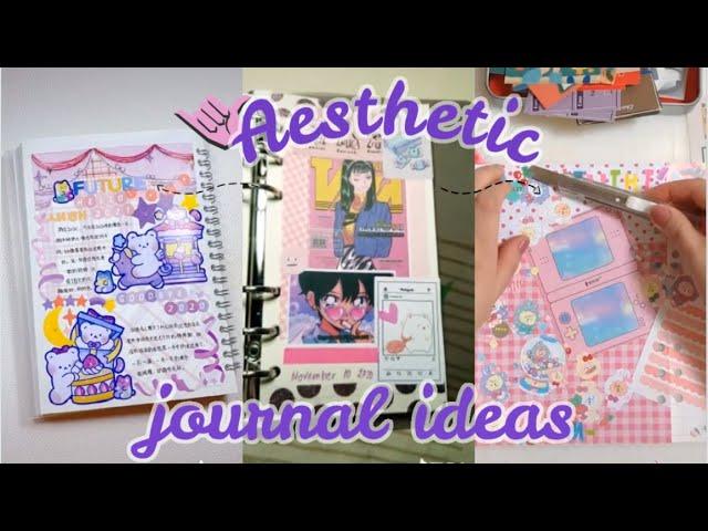 AESTHETIC JOURNAL IDEAS | PART #13 (RETRO/KAWAII/PURPLE THEME) #bulletjournalideas #aestheticbujo