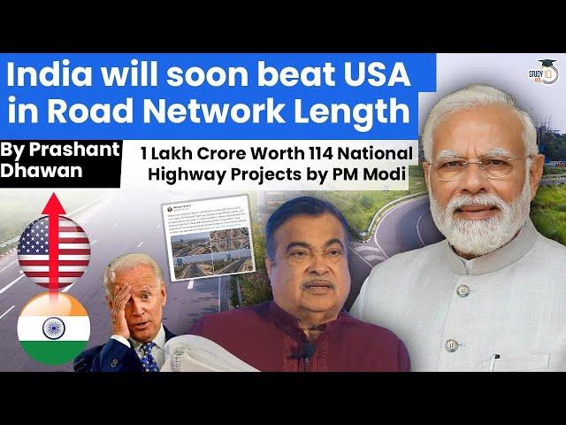 India will Soon Beat USA in Road Network Length | 1L Cr Worth 114 National Highway Projects| PM Modi