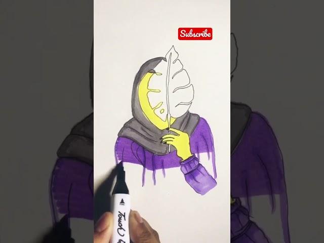 WhatsApp Dp Girl Drawing #shorts #art #viral #tutorial #drawing #begginers #dp  #colouring #whatsapp