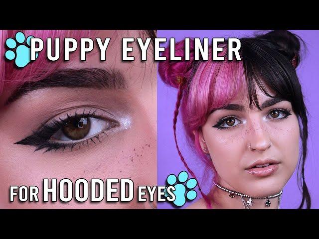 how to do puppy eyeliner on hooded eyes! || in depth makeup tutorial