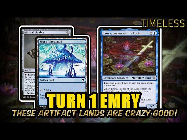 Artifact Lands Are Here In Timeless! Turn 1 Emry Too Consistent | Timeless BO3 Ranked | MTG Arena