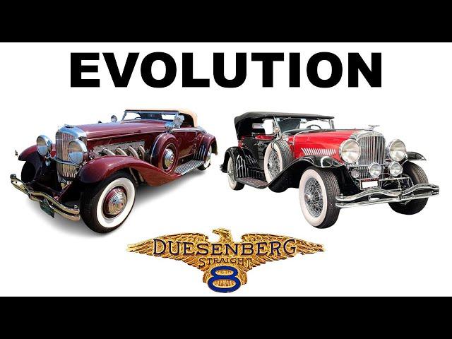 Evolution of Duesenberg cars - Models by year of manufacture