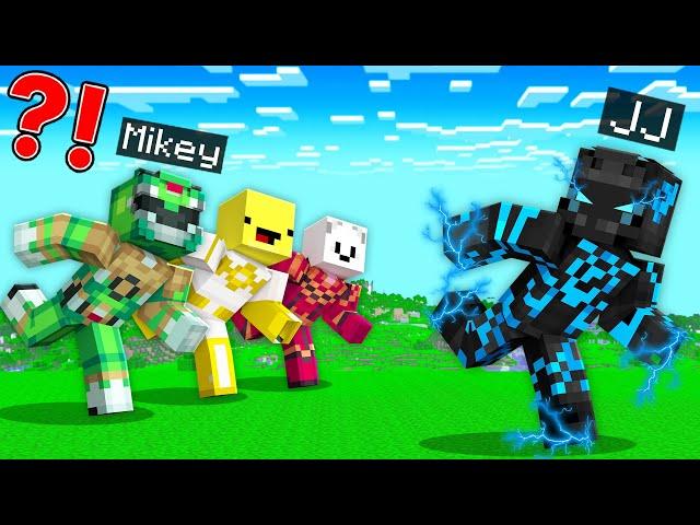 ZOOM Speedrunner vs RANGERS Hunters : JJ vs Mikey, Banana Kid and Carrie Battle in Minecraft Maizen!