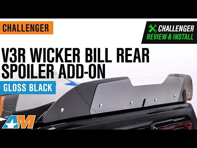 2015-2021 Challenger V3R Wicker Bill Rear Spoiler Add-On; Gloss Black Review & Install