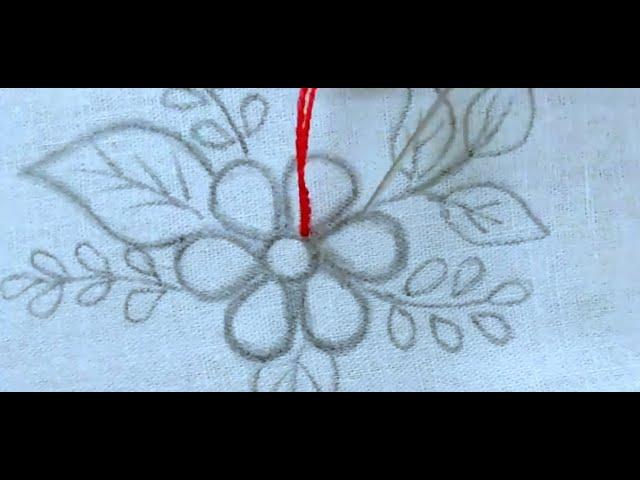 Easy flower hand embroidery stitch,Simple flower stitch,All over flower embroidery