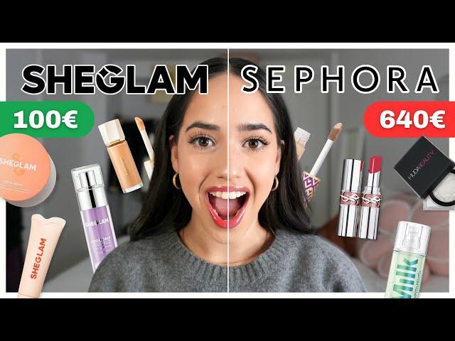 PROBANDO maquillaje CARO VS BARATO SEPHORA VS SHEGLAM |  +600€ en MAQUILLAJE P2