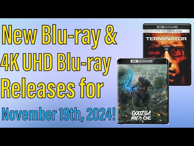 New Blu-ray & 4K UHD Blu-ray Releases for November 19th, 2024!