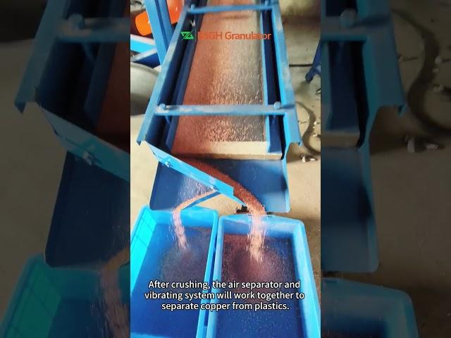 300kg/h Scrap Cable Granulator Machine With Pre-shredder For Copper Recovery  #cablerecovery