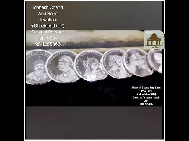 MAHESH CHAND AND SONS PRESENTS INDIAN HEROES SILVER COINS(10gmX10 coins) in Box 9811285366