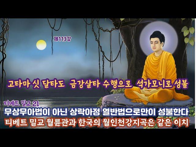 티베트 밀교 21강:공성연기에 바탕한 무상무아수행만으로 성불할 수 없다/고타마 싯달타 옴자월륜관-금강살타 수행을 통해 석가모니불로 성불/월인천강지곡의 이치