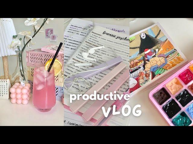 Productive vlog life of a student, artist, and YouTuber, cooking pasta, summer glowup, ft. Filmora