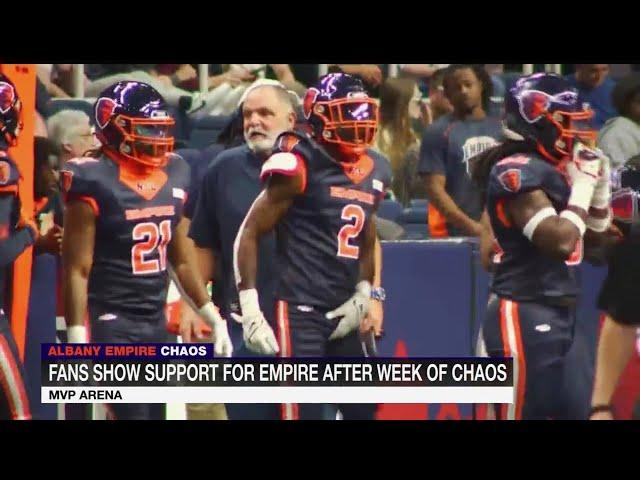 Albany Empire fans show support after chaotic week