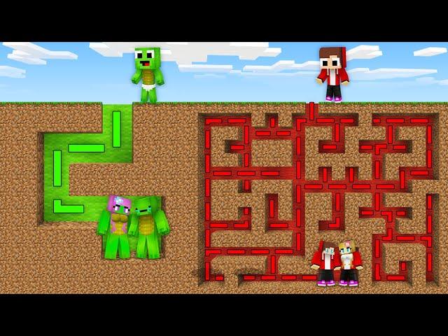 Baby JJ and Mikey Found FAMILY MAZE Challenge in Minecraft - Maizen