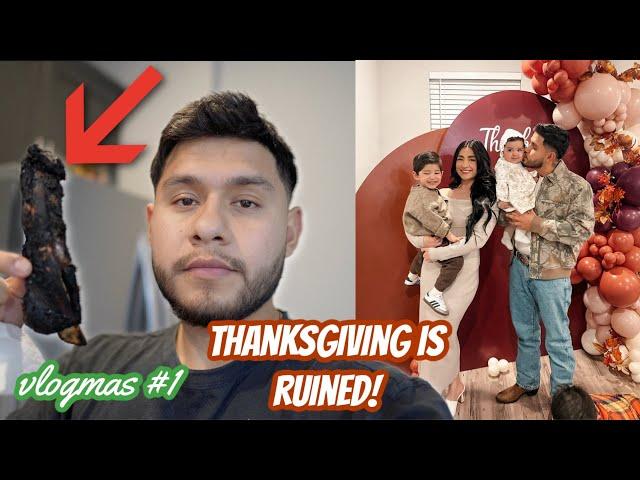 JONATHAN QUEMO LA COMIDA|| THANKSGIVING VLOG