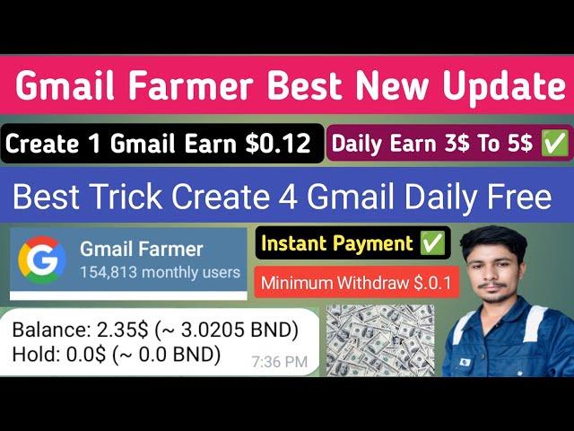 Gmail Farmer New Update | Create Gmail Make money | Gmail Sell And Earn Money 2025