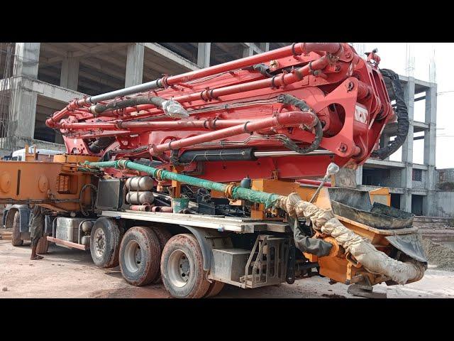 SANY Kncpe 55M³ Concrete Pump Opening Boom Full Movie