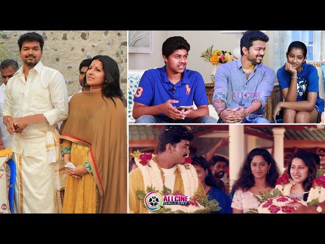 Actor Vijay Family Photos with Wife Sageetha, Son Jason Sanjay, Daughter Divya, Father, Mother