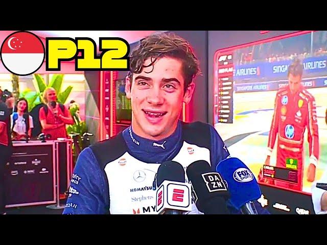 Declaraciones De Franco Colapinto Tras Ser Eliminado En Q2 | Clasificación Singapur F1 2024