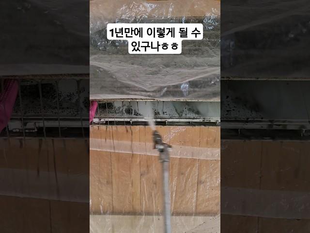 1년전 청소해드린 원룸 벽걸이에어컨 입니다.