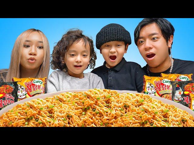 GIANT NOODLE FAMILY MUKBANG | The Shluv Family