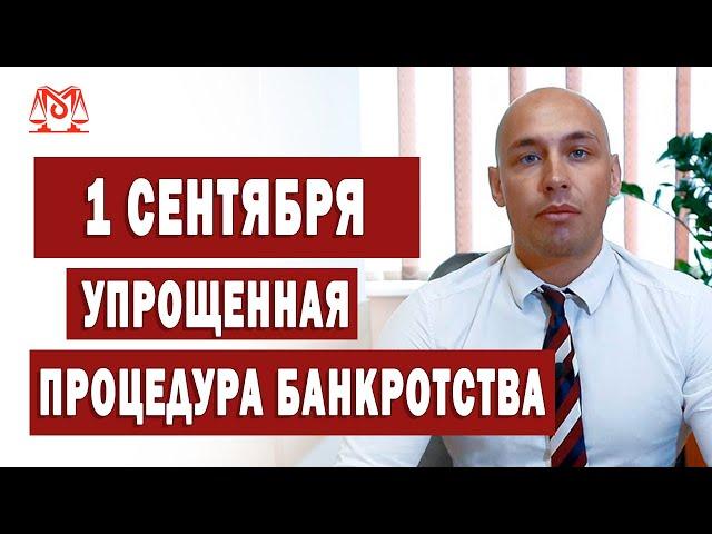 Упрощенная процедура банкротства физических лиц – Вступление в силу 1 сентября 2020 г