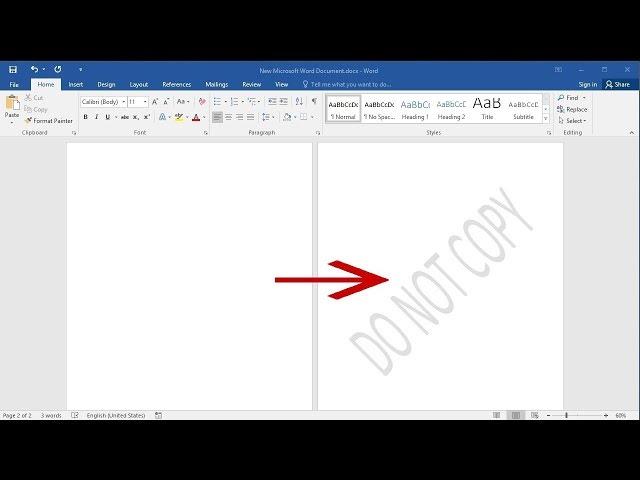 How to watermark one page only in Word