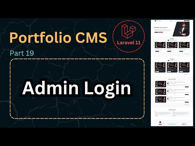 Laravel 11 Project: Professional Portfolio CMS with Courses, Projects, & Blogs | Part 18