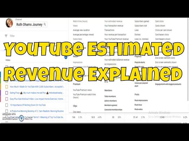 HOW TO CALCULATE ESTIMATED REVENUE on YOUTUBE - YouTube Estimated Revenue Explained