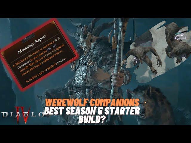 Werewolf Companion Druid best Season5 Starter? Diablo 4 Build Theorycraft