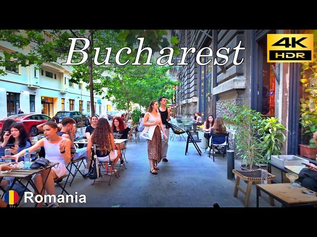 Bucharest Walking Tour / Evening walk around Piața Unirii and Universitate sta. / Romania / 4K HDR