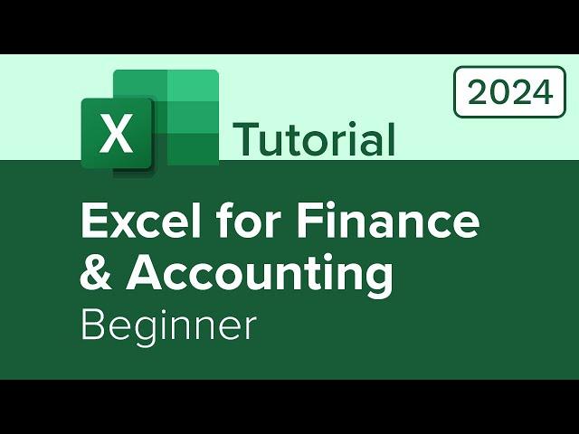 Excel for Finance and Accounting Beginner Tutorial