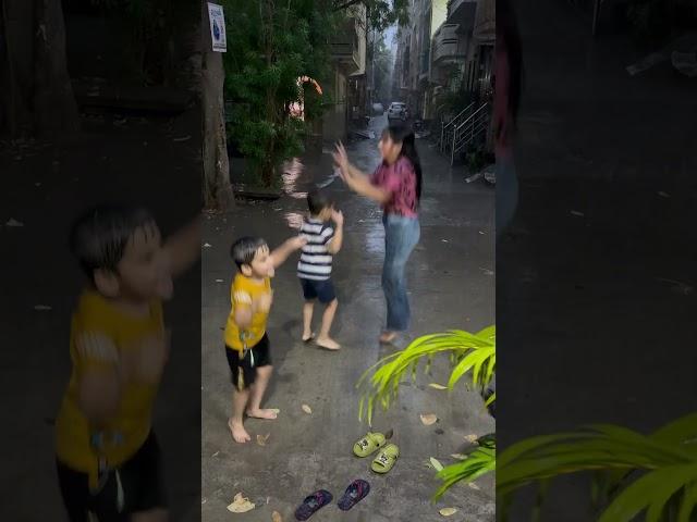 #shorts #barish #love #masti #dance #rain #fun #brother #family #care #bonding #evening #play #cute